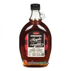 Dark maple syrup